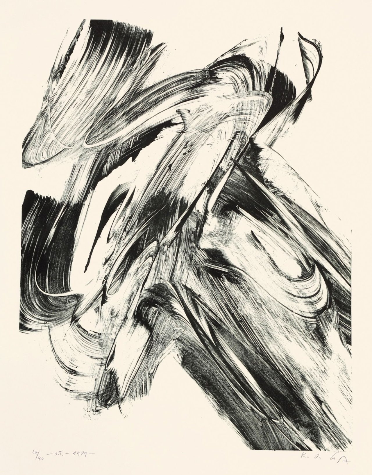 Auf diesem Bild ist das folgende Kunstwerk zu sehen: Karl Otto Götz. „O.T.“. 1987.