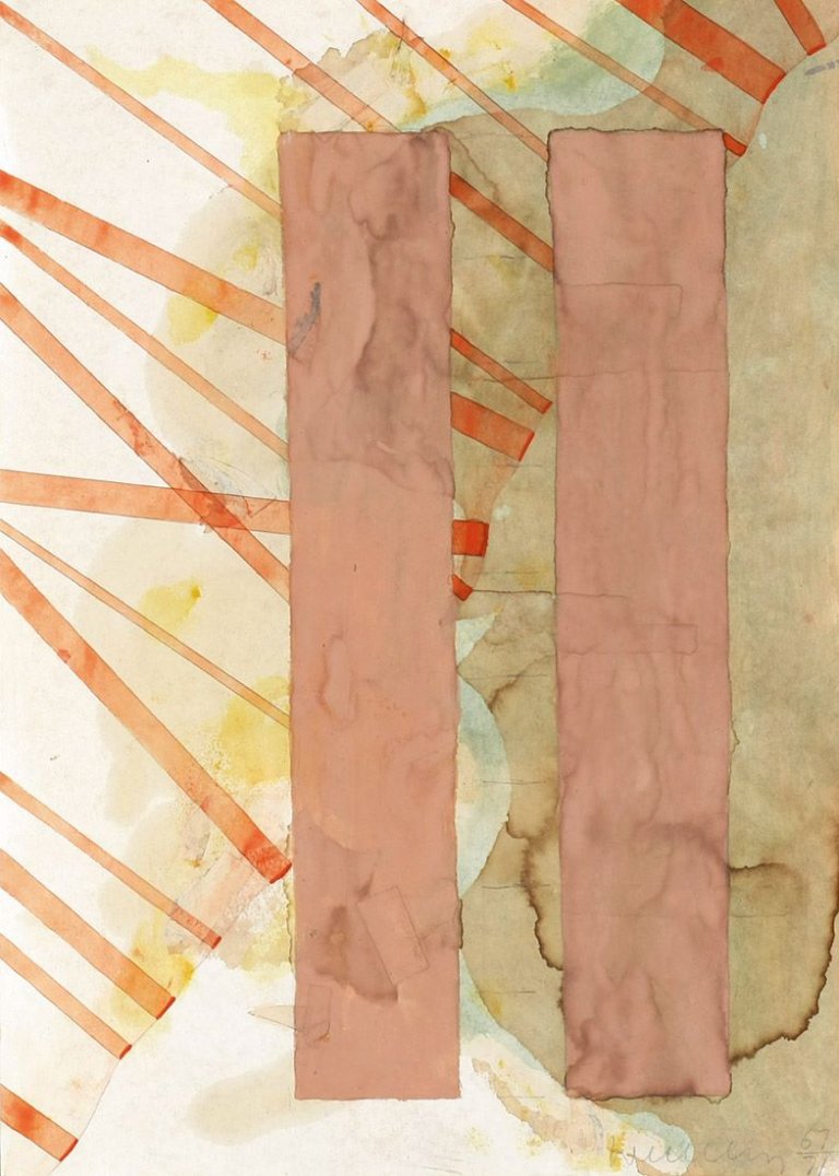 Auf diesem Bild ist das folgende Kunstwerk zu sehen: Franz Erhard Walther. Werkzeichnung. 1967/71.