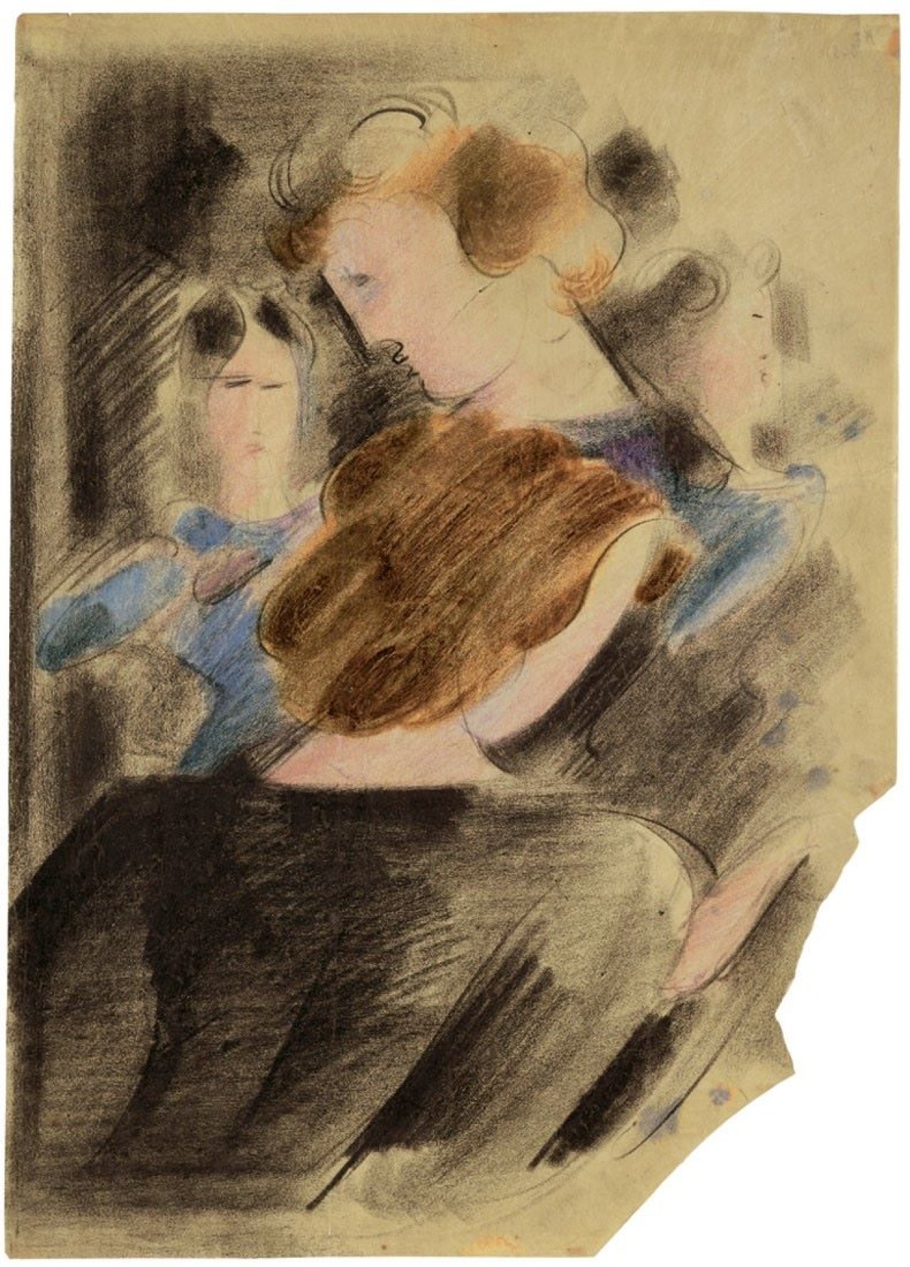 Auf diesem Bild ist das folgende Kunstwerk zu sehen: Oskar Schlemmer. „Vier Mädchen“. 1936.