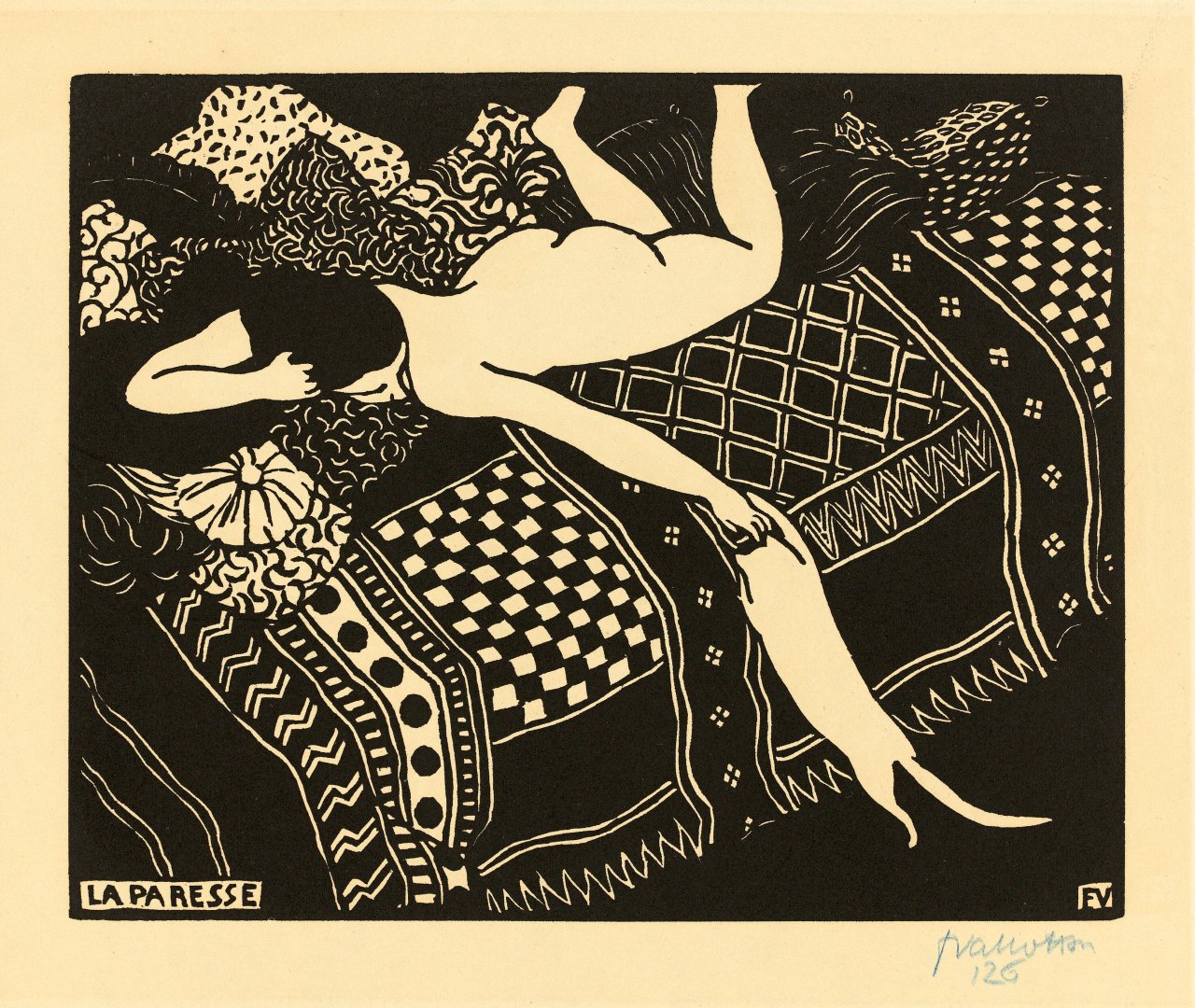 Auf diesem Bild ist das folgende Kunstwerk zu sehen: Félix Vallotton. „La Paresse“. 1896.
