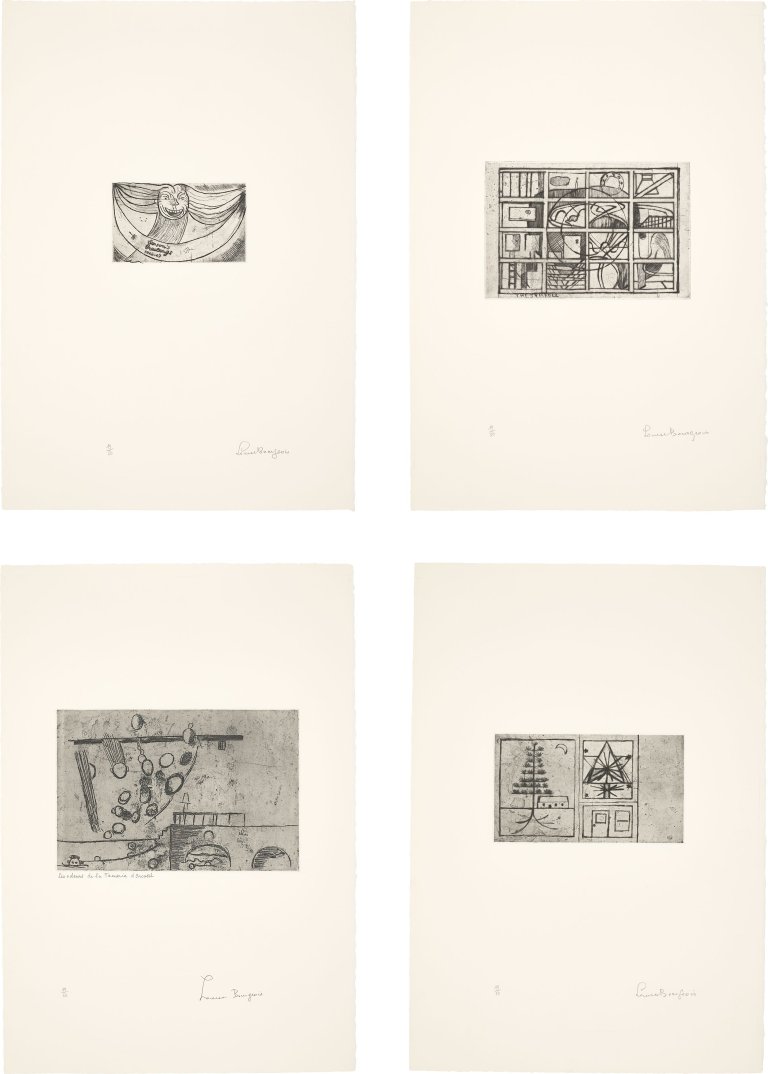Auf diesem Bild ist das folgende Kunstwerk zu sehen: Louise Bourgeois. „Quarantania“. 1942-48/1990.