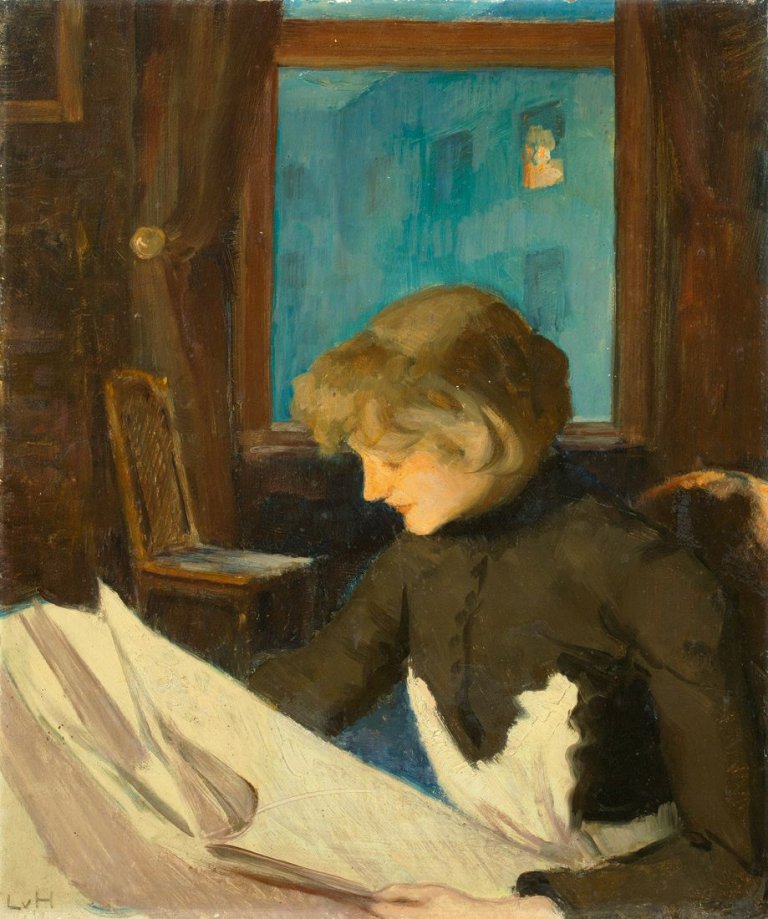 Auf diesem Bild ist das folgende Kunstwerk zu sehen: Ludwig von Hofmann. Cornelie, die Schwester des Künstlers. Um 1890/93.