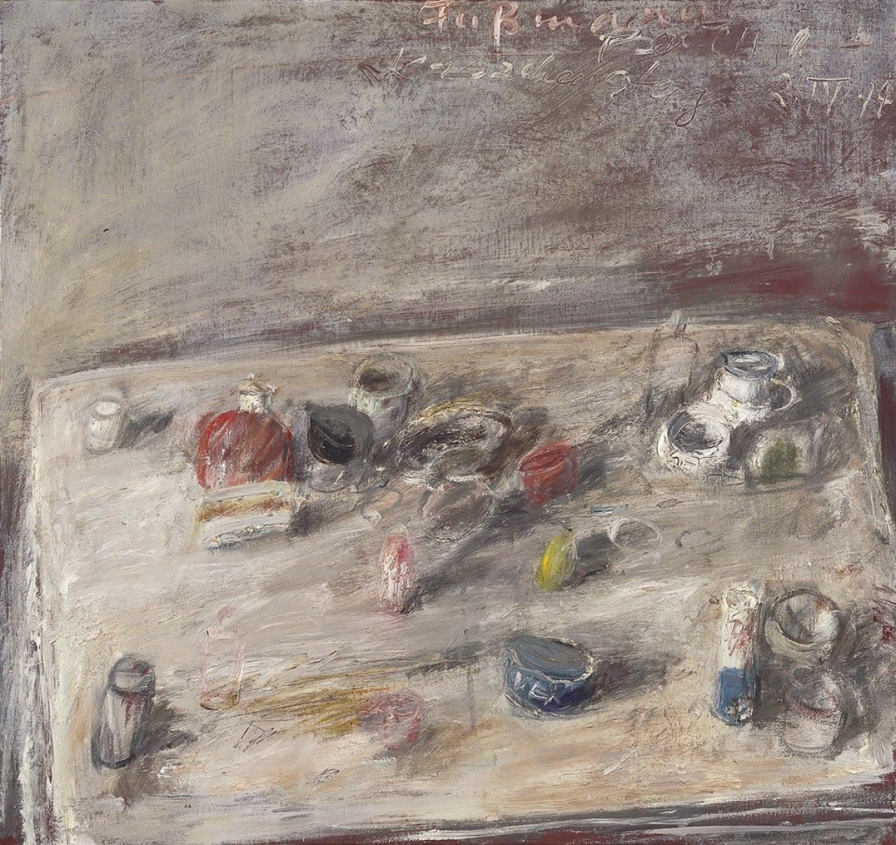 Auf diesem Bild ist das folgende Kunstwerk zu sehen: Klaus Fußmann. Atelierstilleben. 1974.