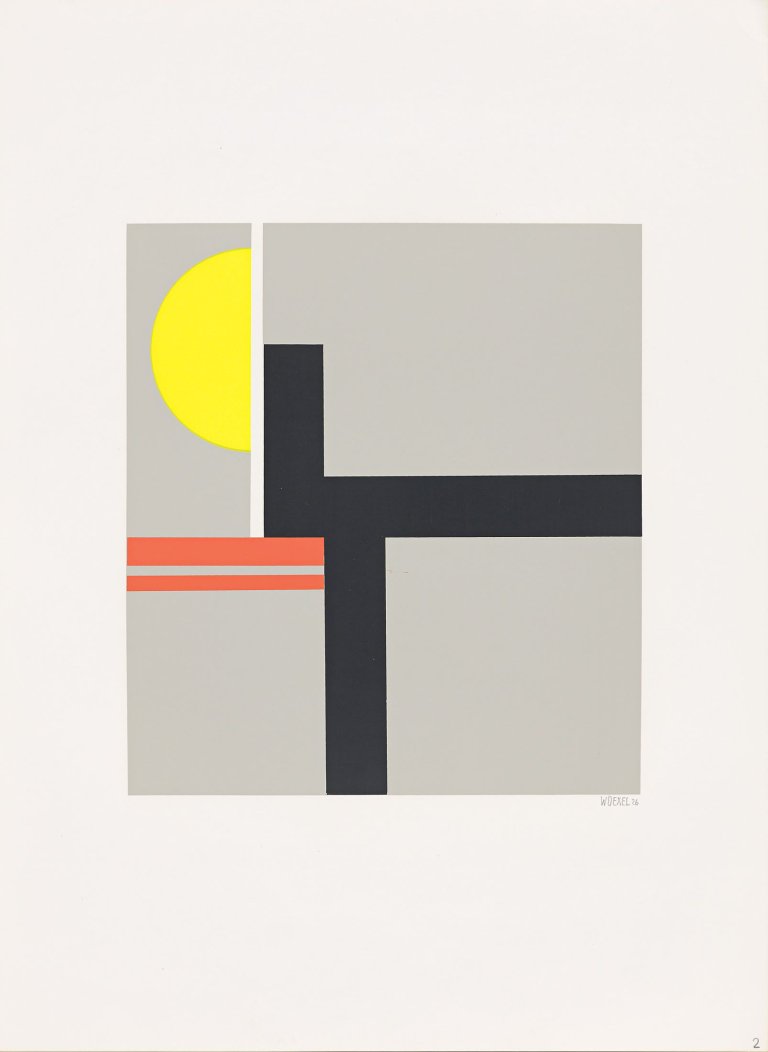 Auf diesem Bild ist das folgende Kunstwerk zu sehen: Walter Dexel. „Mappe 1. 6 Serigraphien 1926-1930“. 1968.