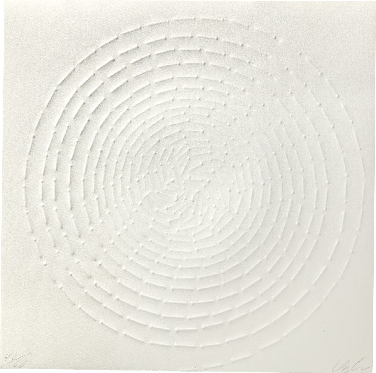 Auf diesem Bild ist das folgende Kunstwerk zu sehen: Günther Uecker. Ohne Titel. 1970er-Jahre.