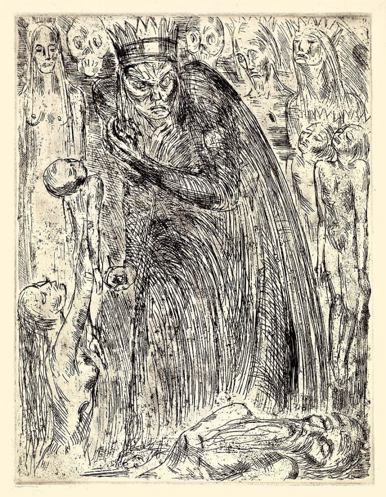 Auf diesem Bild ist das folgende Kunstwerk zu sehen: Wilhelm Lehmbruck. „Macbeth V“. 1918.