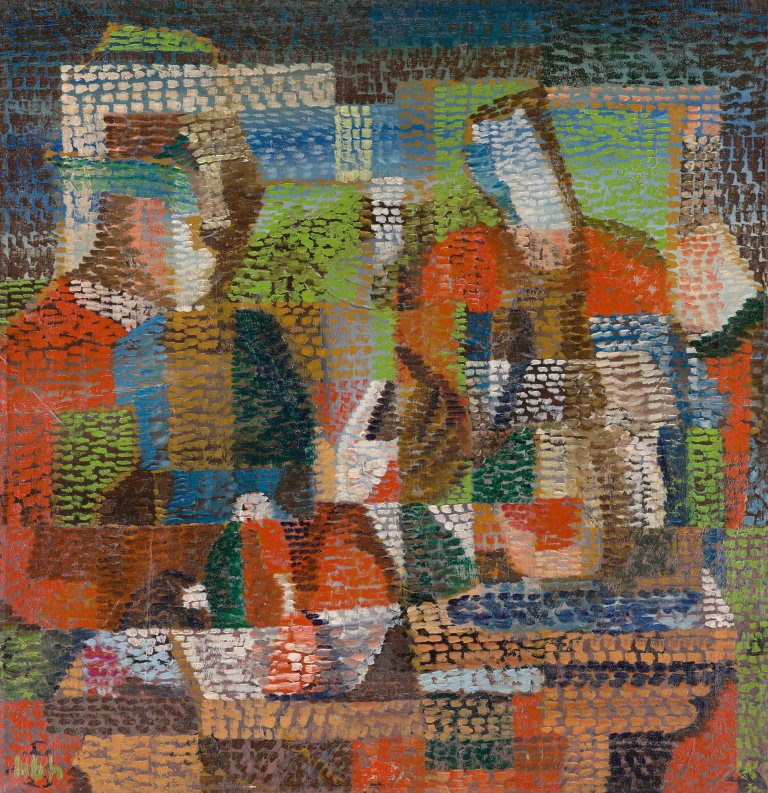 Auf diesem Bild ist das folgende Kunstwerk zu sehen: Herbert Behrens-Hangeler. Im Atelier. 1926.