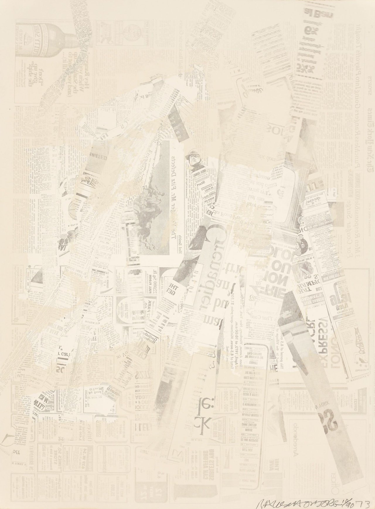 Auf diesem Bild ist das folgende Kunstwerk zu sehen: Robert Rauschenberg. Aus: „Hommage à Picasso“. 1973.
