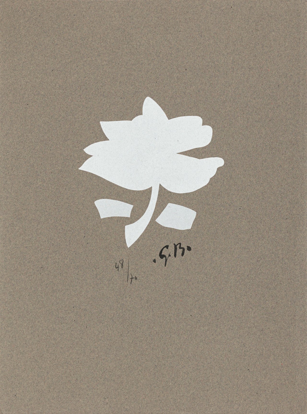 This picture shows the following artwork: Georges Braque. ”Feuille”. 1953.