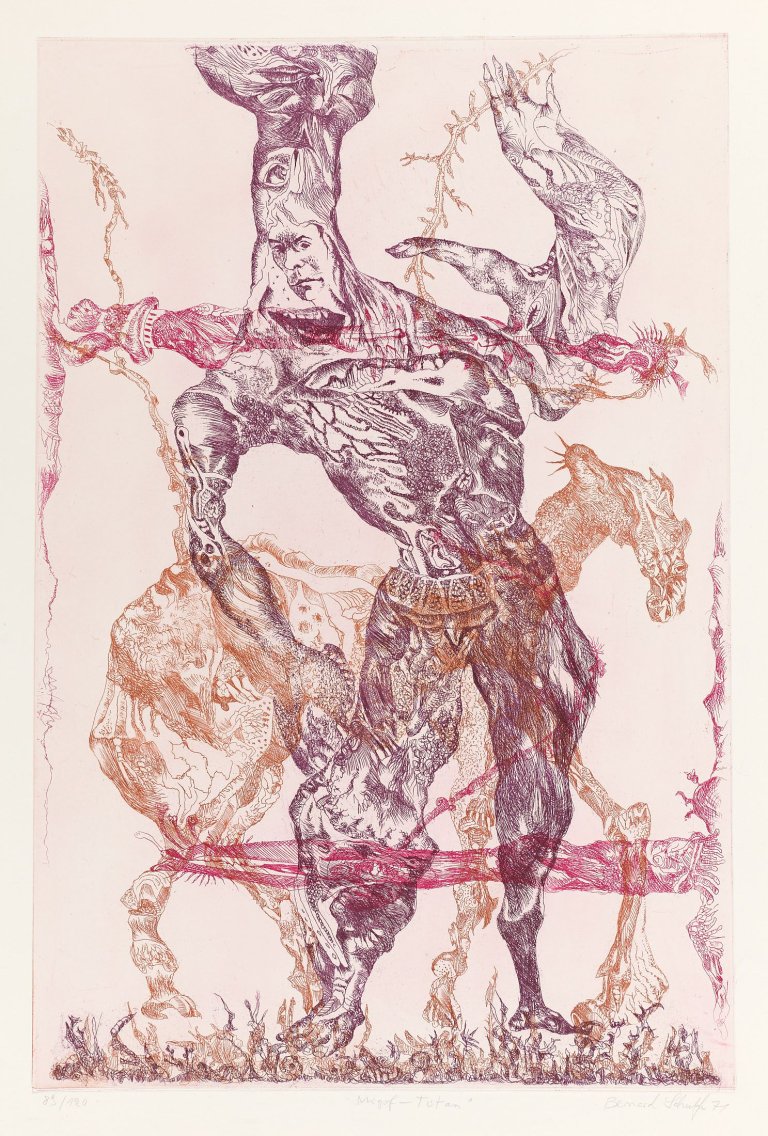 Auf diesem Bild ist das folgende Kunstwerk zu sehen: Bernard Schultze. „Migof-Titan“. 1971.