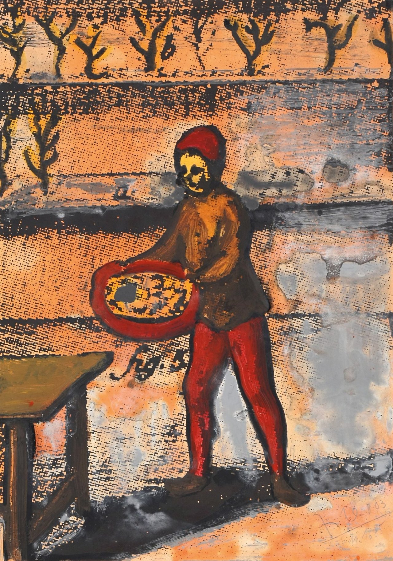 Auf diesem Bild ist das folgende Kunstwerk zu sehen: Jörg Herold. Aus: „Der Datenschlüssel“. 2003.
