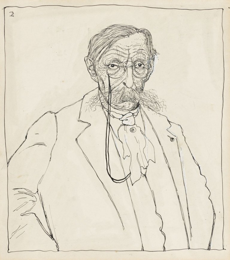 Auf diesem Bild ist das folgende Kunstwerk zu sehen: Otto Pankok. Herrenportrait. Um 1913.