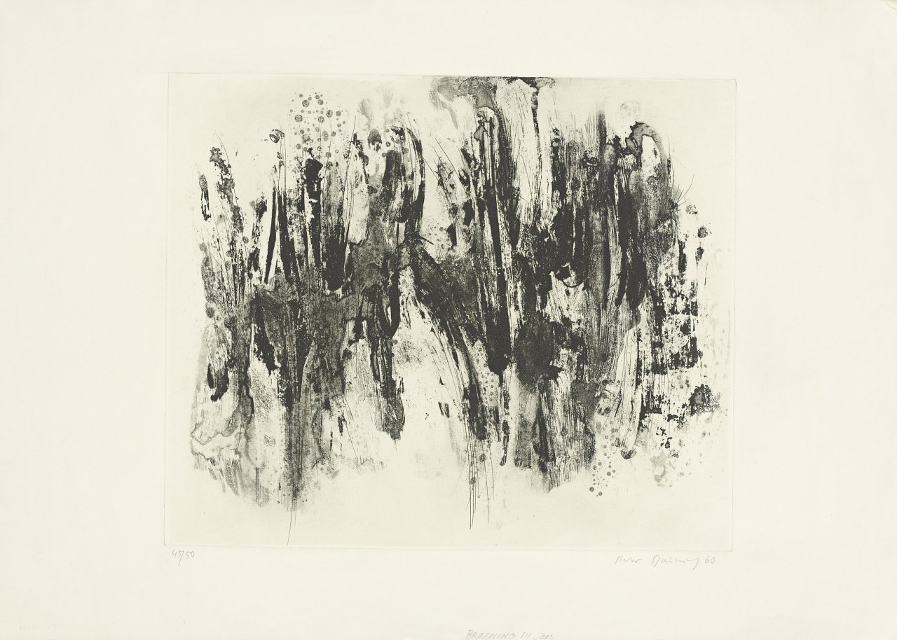 Auf diesem Bild ist das folgende Kunstwerk zu sehen: Peter Brüning. Ohne Titel. 1960.