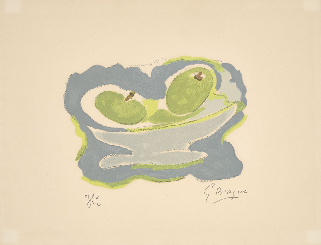 This picture shows the following artwork: Georges Braque. From: ”Si je mourais là-bas”. 1962.