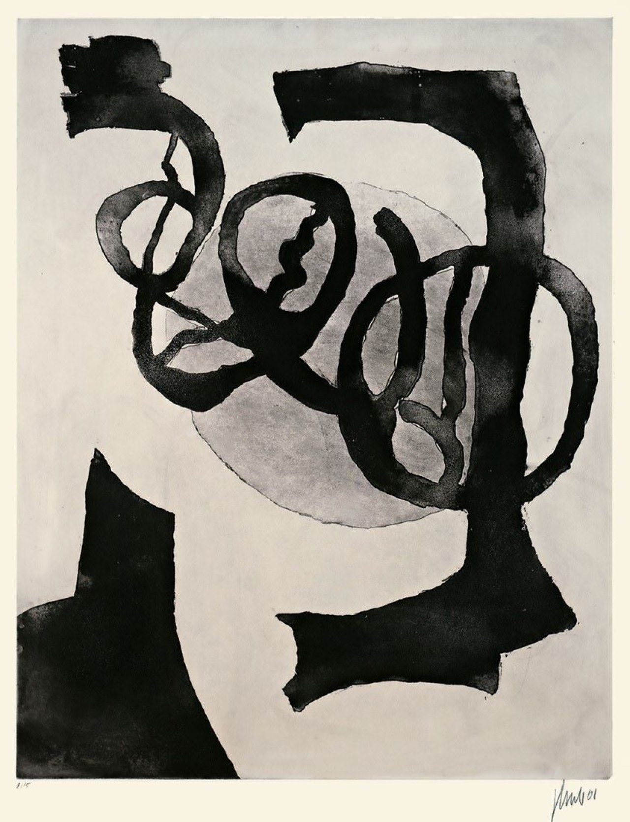 Auf diesem Bild ist das folgende Kunstwerk zu sehen: Fritz Winter. Ohne Titel. 1968.