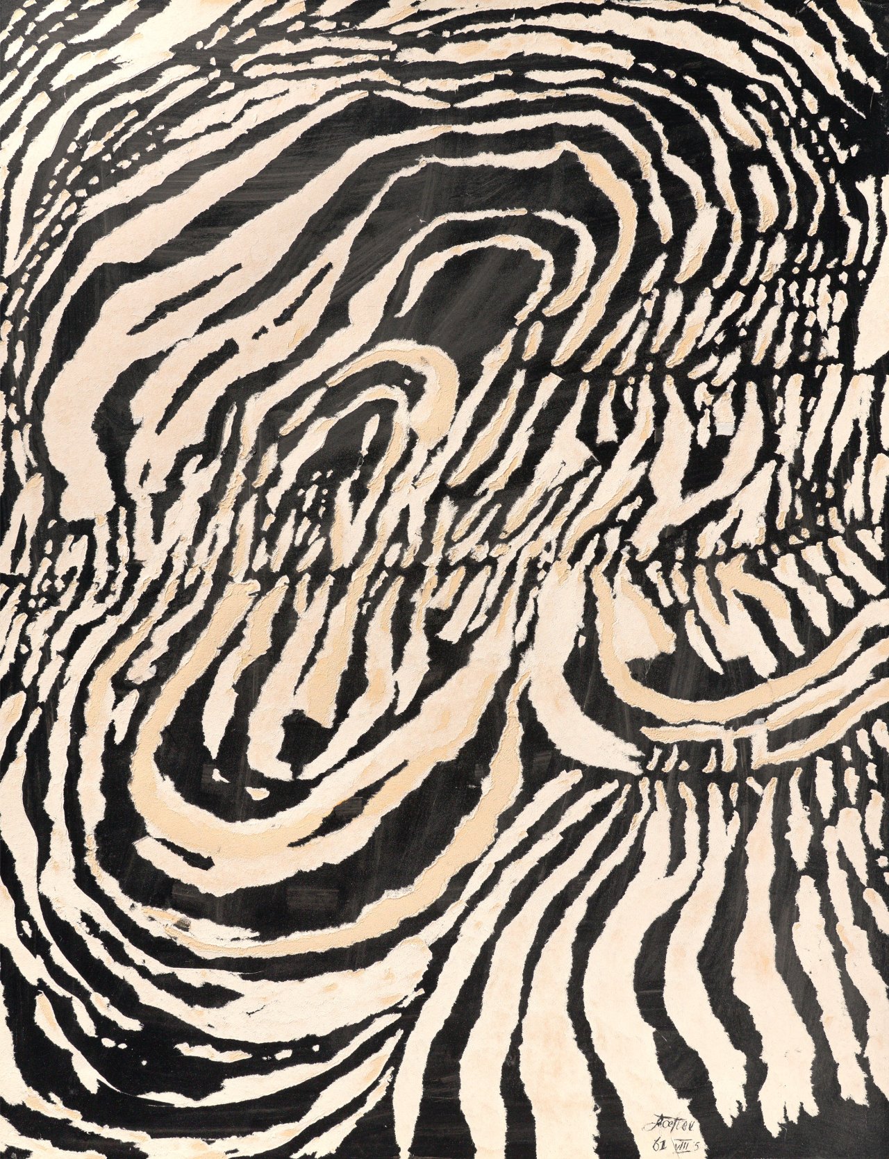 Auf diesem Bild ist das folgende Kunstwerk zu sehen: Reinhold Koehler. „Décollage pur 1961 VIII 5“. 1961.