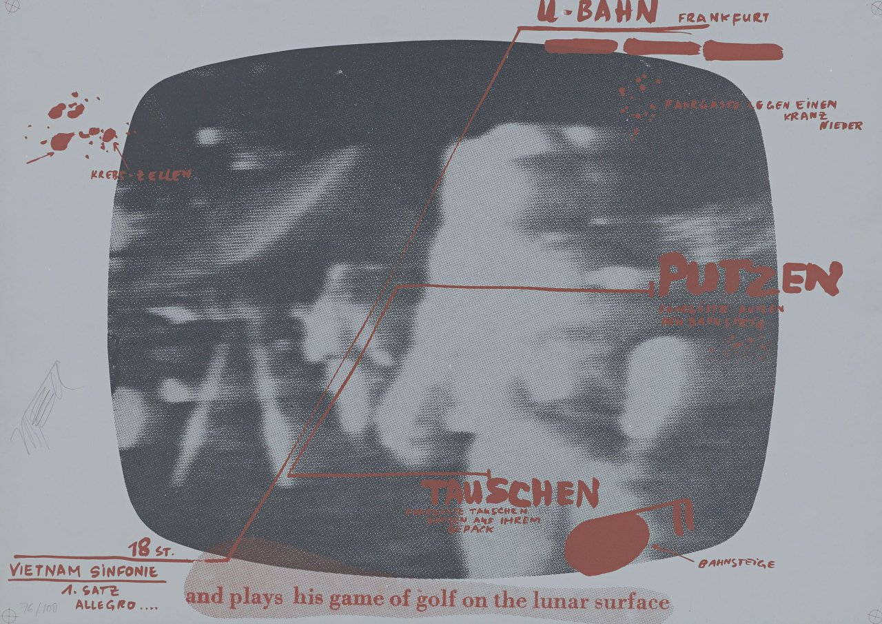 Auf diesem Bild ist das folgende Kunstwerk zu sehen: Wolf Vostell. „Vietnam-Sinfonie“. 1971.