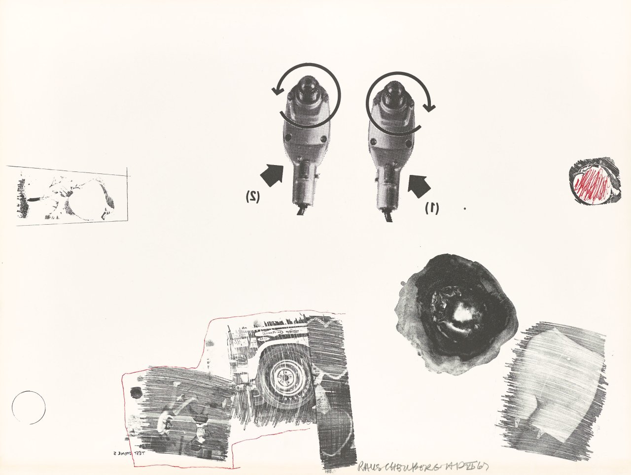 Auf diesem Bild ist das folgende Kunstwerk zu sehen: Robert Rauschenberg. „Test Stone #5“. 1967.