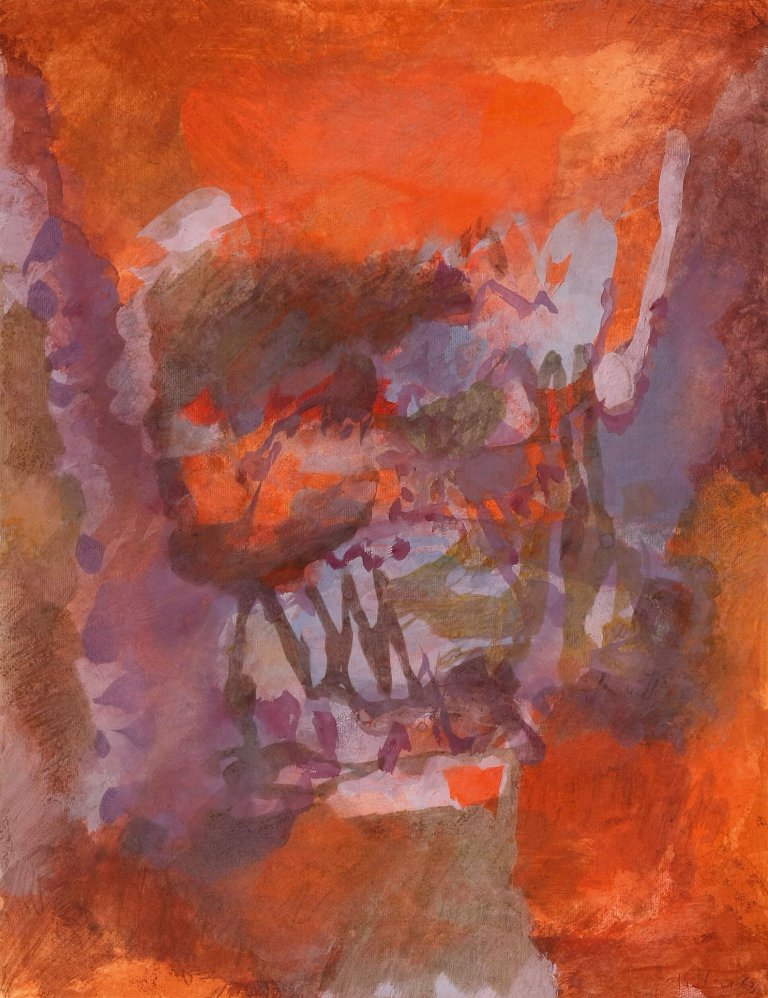 Auf diesem Bild ist das folgende Kunstwerk zu sehen: Heinz Trökes. „Feuertal“. 1963.