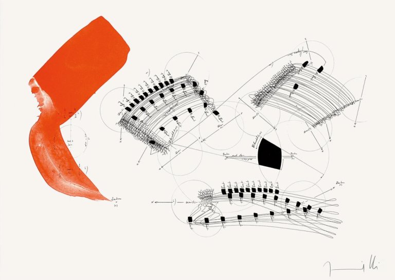 Auf diesem Bild ist das folgende Kunstwerk zu sehen: Jorinde Voigt. „Symphonic Parts / Rhythmus Berlin I - VI“. 2011.