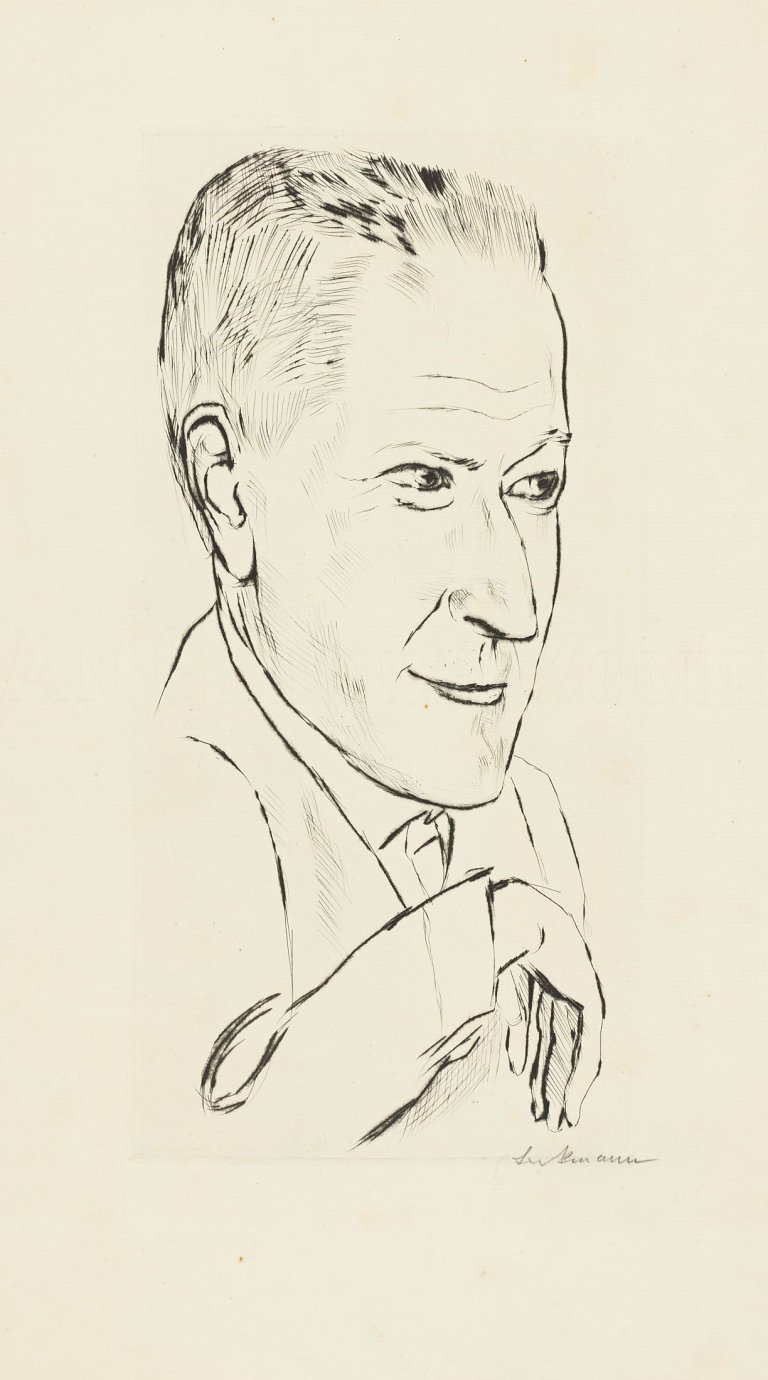 Auf diesem Bild ist das folgende Kunstwerk zu sehen: Max Beckmann. „Bildnis Reinhard Piper“. 1920.