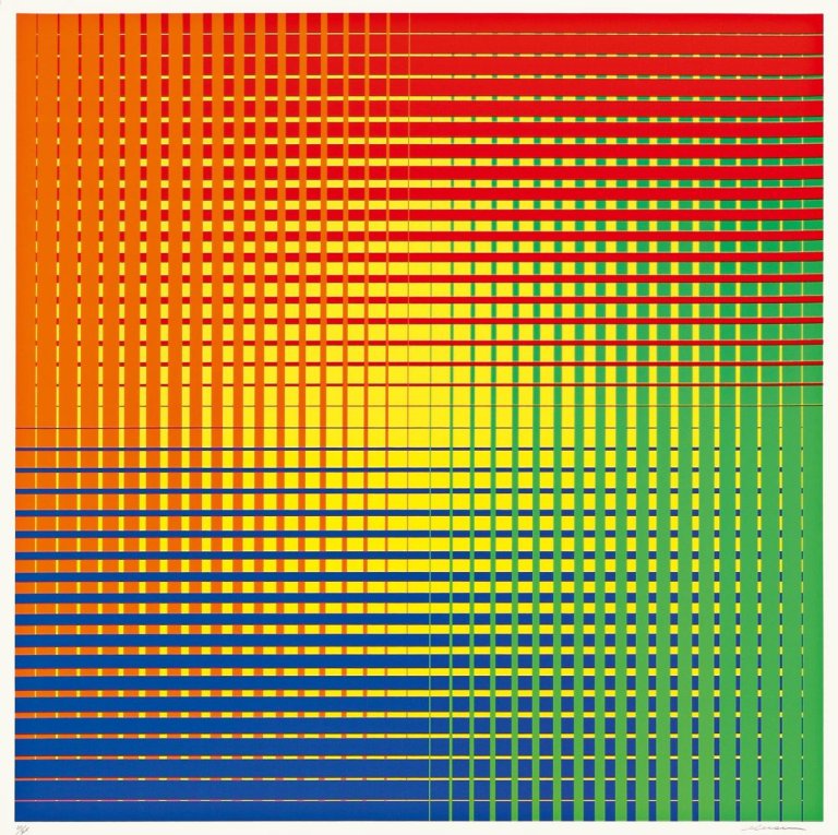 Auf diesem Bild ist das folgende Kunstwerk zu sehen: Getulio Alviani. „AL I/20“ / „AL II/21“ / „AL III/22“. 1973.