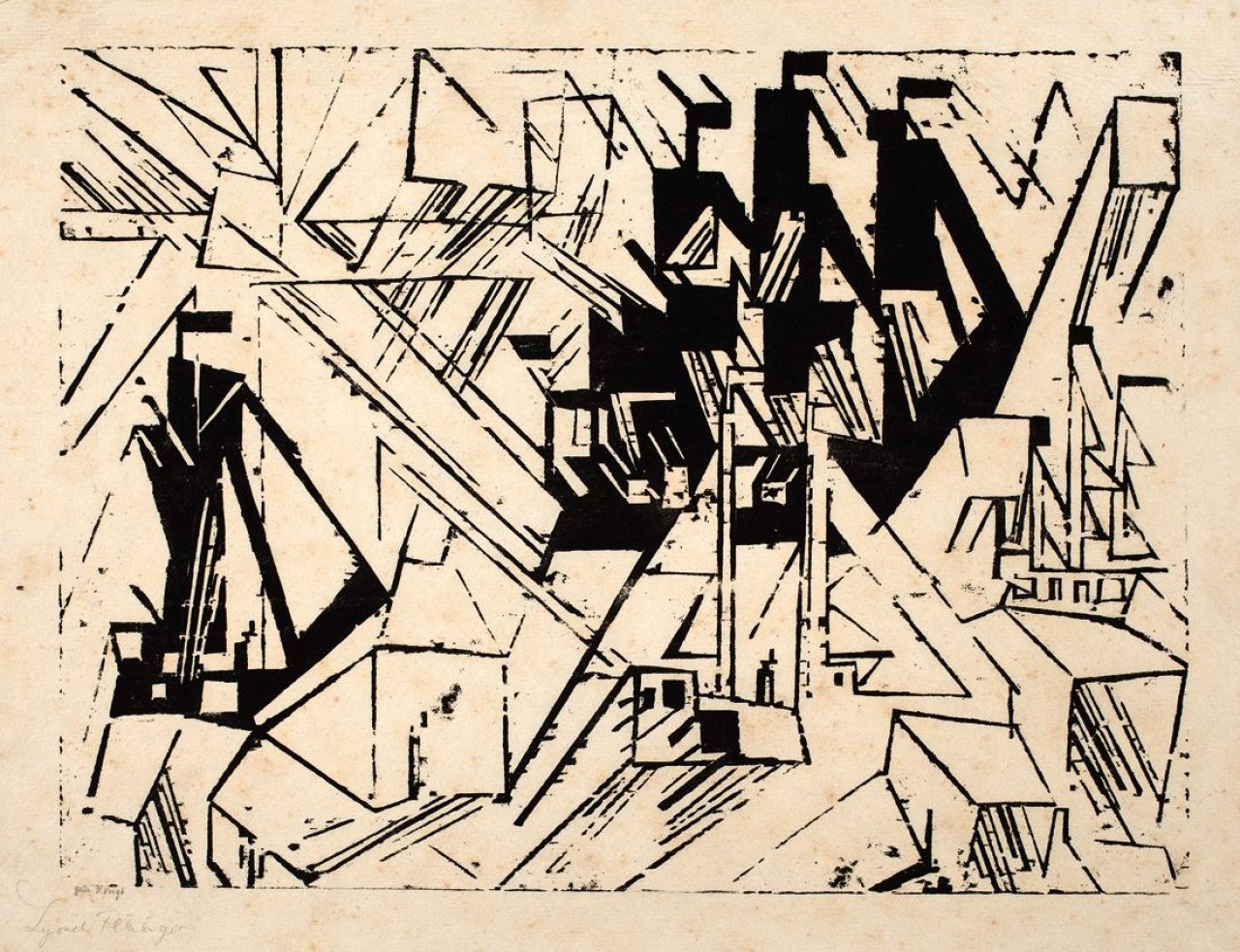 Auf diesem Bild ist das folgende Kunstwerk zu sehen: Lyonel Feininger. „Marine“. 1918.