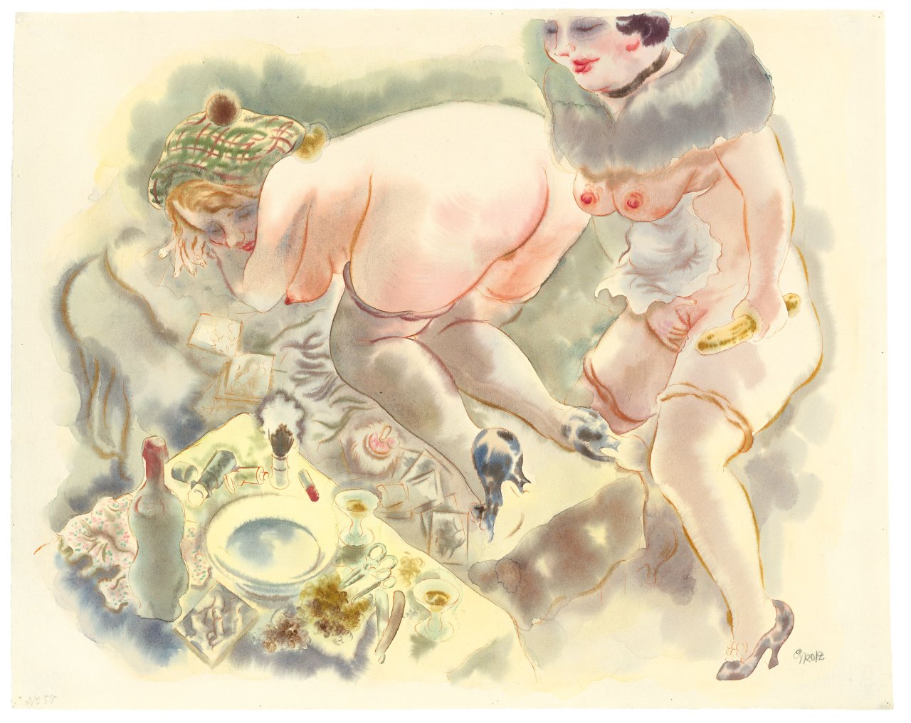 Auf diesem Bild ist das folgende Kunstwerk zu sehen: George Grosz. „Toilettentisch “. 1929.