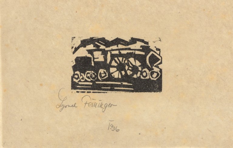 Auf diesem Bild ist das folgende Kunstwerk zu sehen: Lyonel Feininger. „Kleine Lokomotive“. 1919.