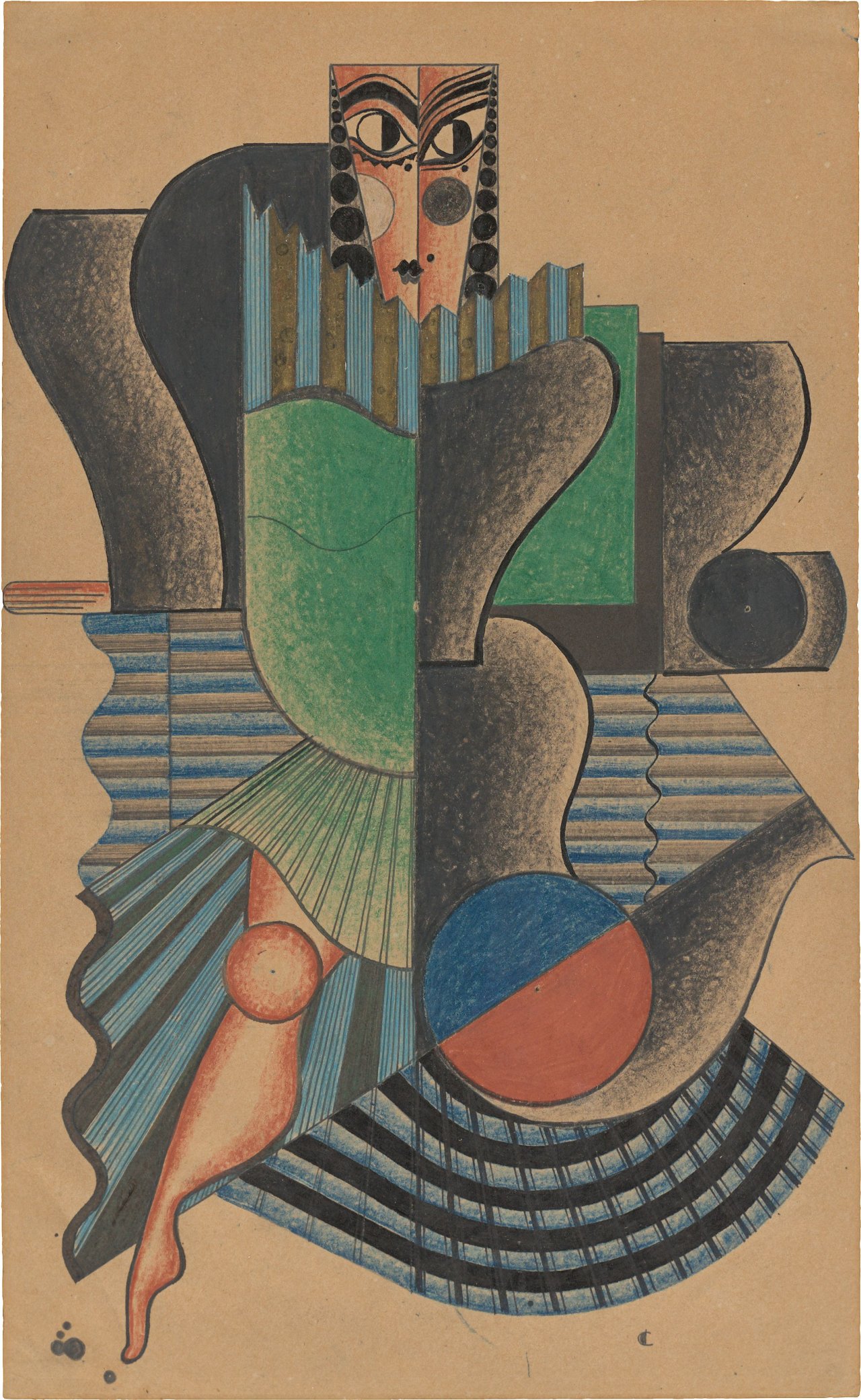 Auf diesem Bild ist das folgende Kunstwerk zu sehen: Sascha Wiederhold. Ohne Titel (Figurine). Um 1946.