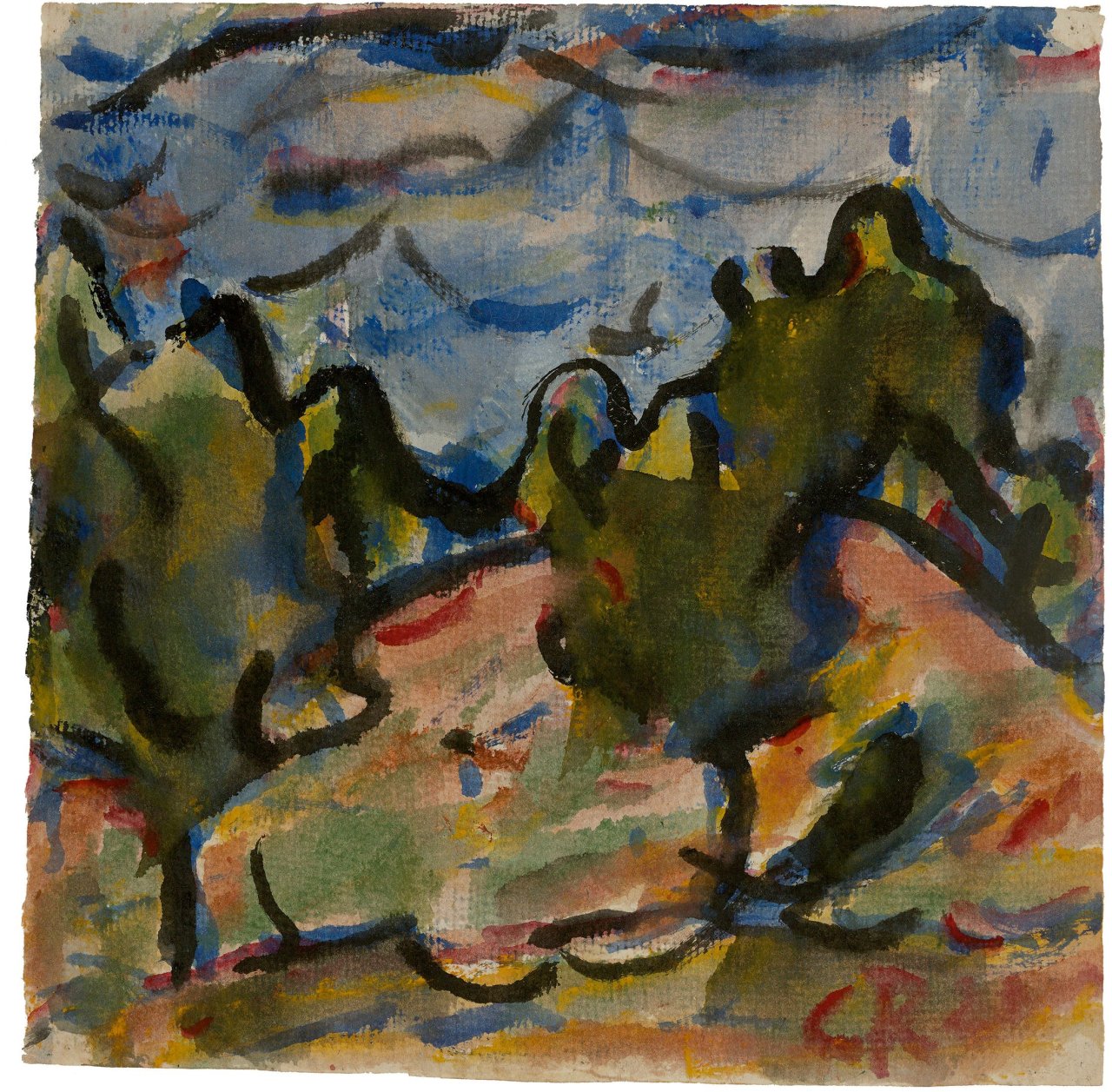Auf diesem Bild ist das folgende Kunstwerk zu sehen: Christian Rohlfs. Landschaft. 1920er-Jahre.