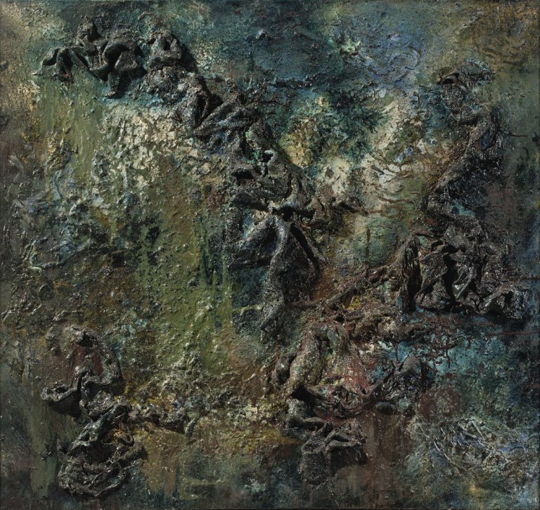 Auf diesem Bild ist das folgende Kunstwerk zu sehen: Bernard Schultze. „Wohrett“. 1957/58.