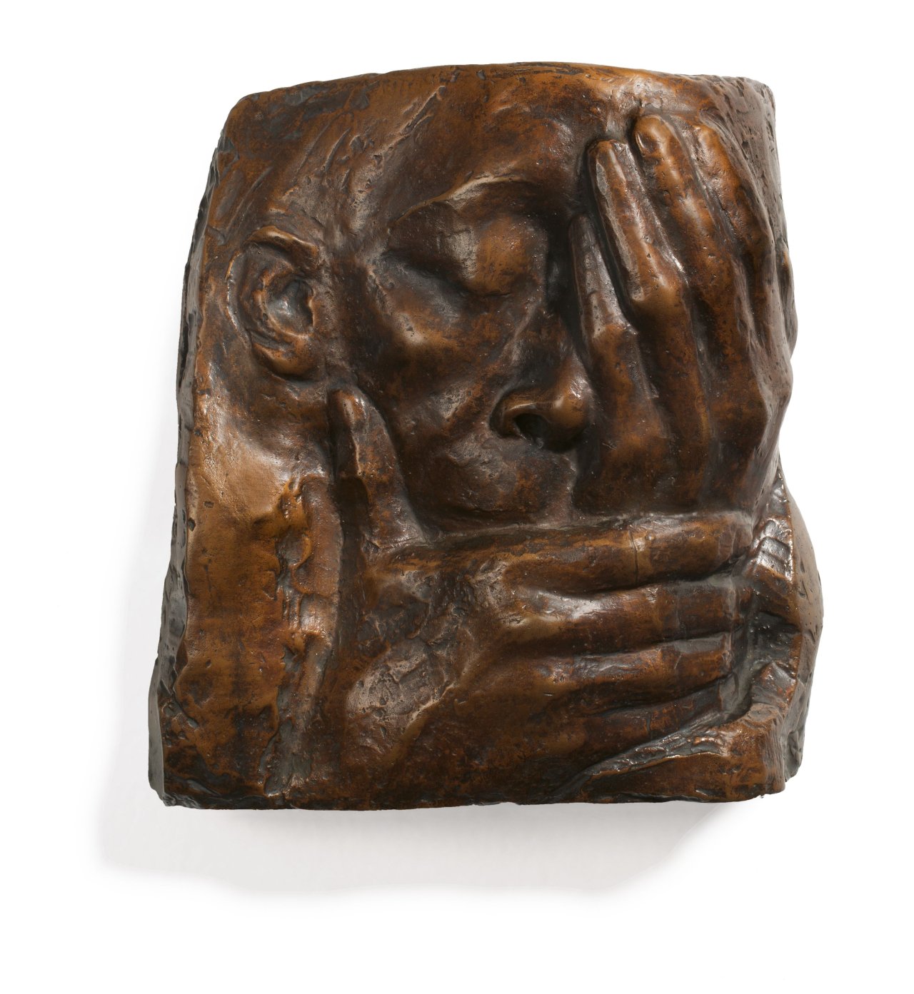 This picture shows the following artwork: Käthe Kollwitz. ”Die Klage (Selbstbildnis)”. 1938/40.