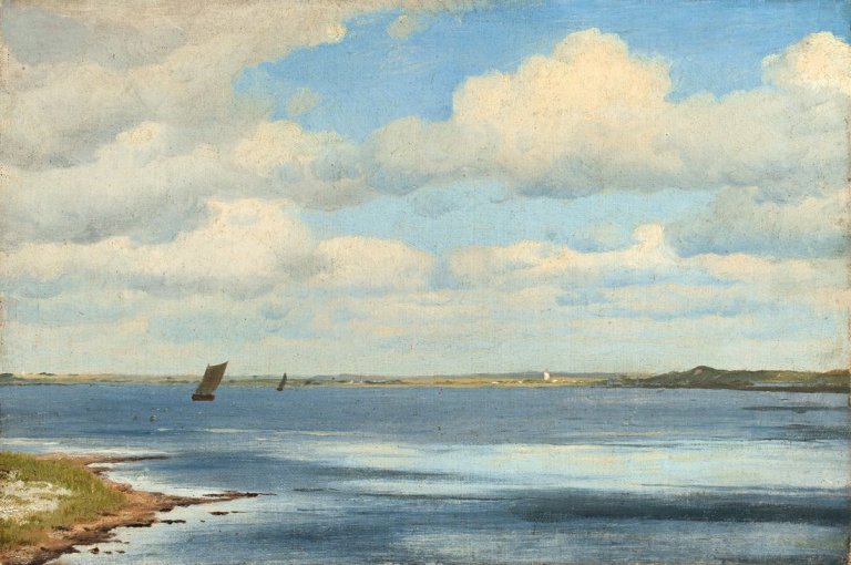 Auf diesem Bild ist das folgende Kunstwerk zu sehen: Vilhelm Kyhn. Dänische Küstenlandschaft.