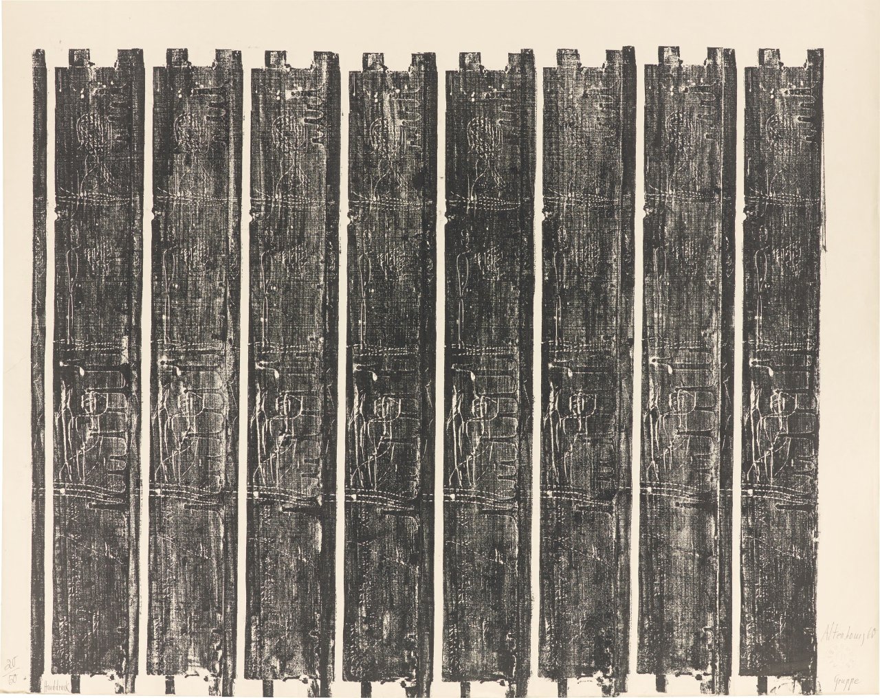 This picture shows the following artwork: Gerhard Altenbourg. „Gruppe“. 1960.