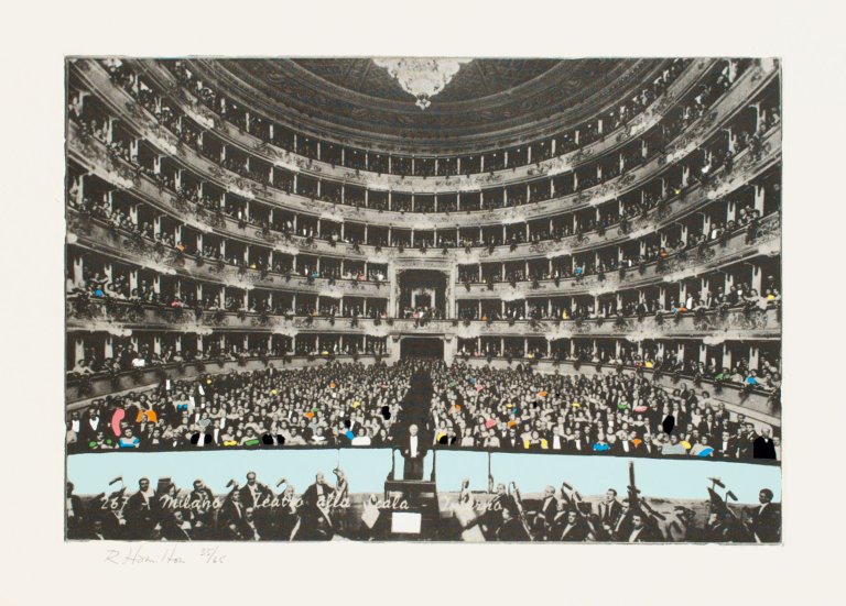 Auf diesem Bild ist das folgende Kunstwerk zu sehen: Richard Hamilton. „La Scala Milano“. 1968.