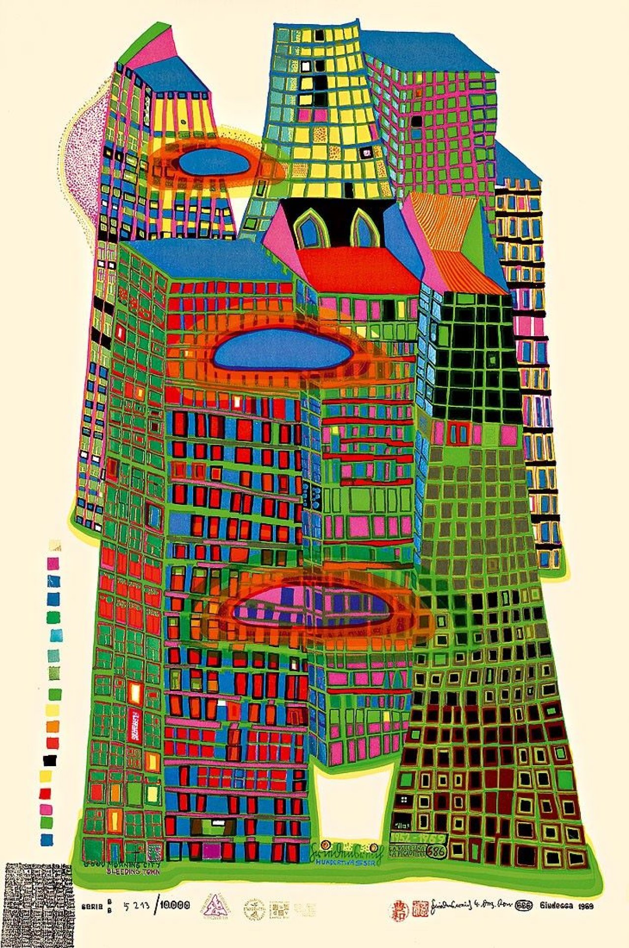 This picture shows the following artwork: Friedensreich Hundertwasser. „Good Morning City“. 1969/70.