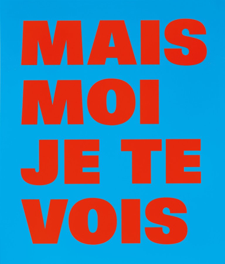 Auf diesem Bild ist das folgende Kunstwerk zu sehen: Rémy Zaugg. „Mais moi je te vois“. 1994/2001.