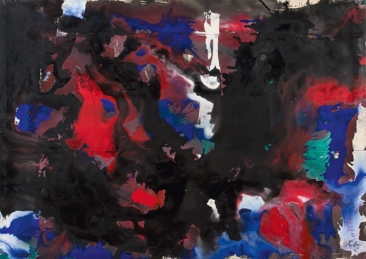 This picture shows the following artwork: Fred Thieler. „Mit grünem Italiener“. 1991.