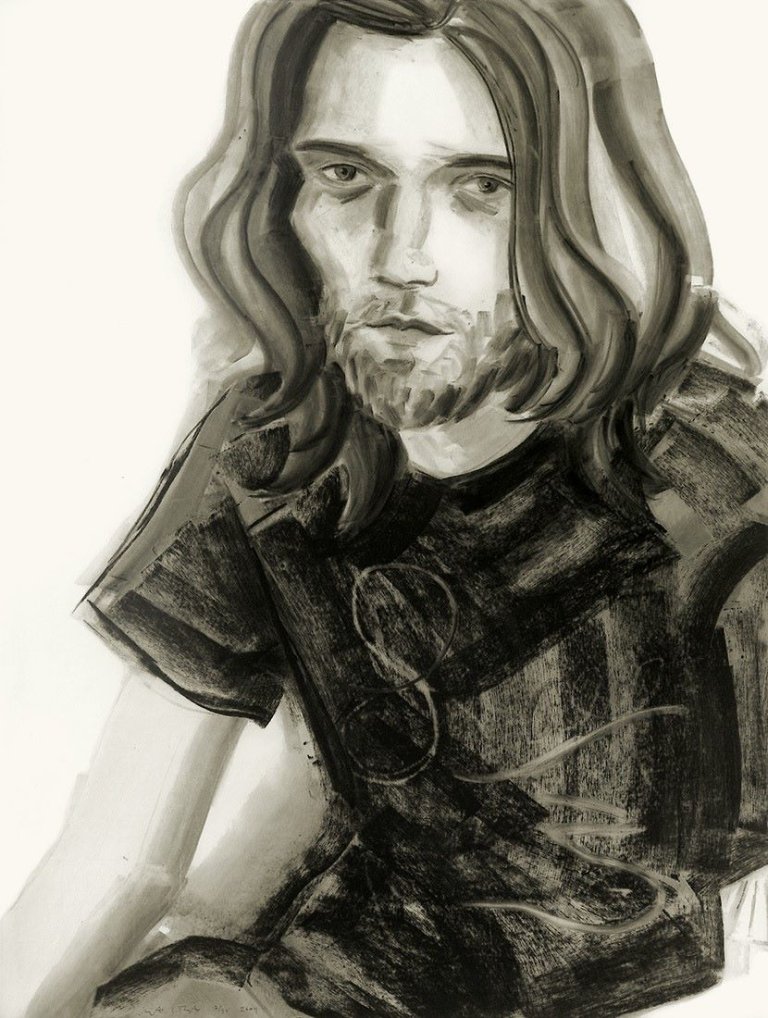 Auf diesem Bild ist das folgende Kunstwerk zu sehen: Elizabeth Peyton. „Charcoal Ben“. 2004.