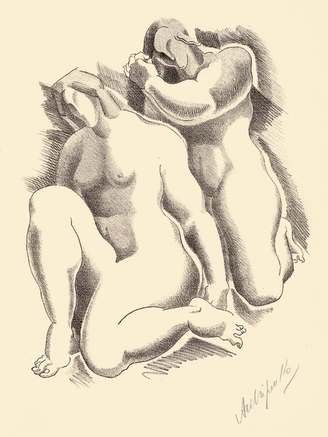 Auf diesem Bild ist das folgende Kunstwerk zu sehen: Alexander Archipenko. „Weibliche Akte“. 1923.