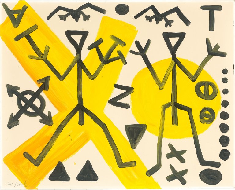 Auf diesem Bild ist das folgende Kunstwerk zu sehen: A.R. Penck. „CHARLY“. 1993.