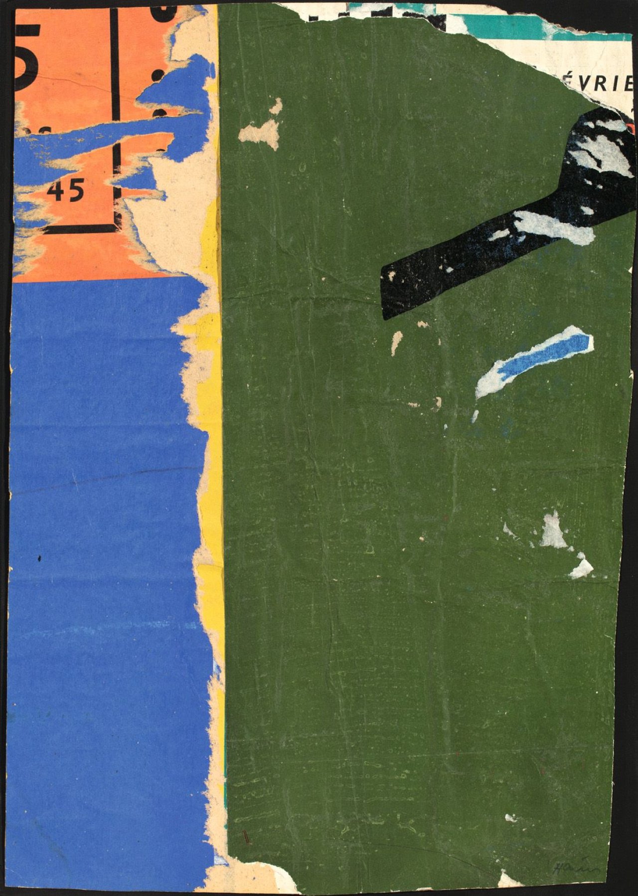 Auf diesem Bild ist das folgende Kunstwerk zu sehen: Raymond Hains. Décollage. 1960er Jahre.