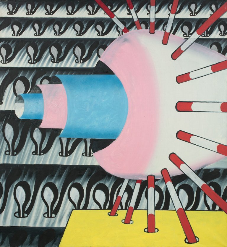 Auf diesem Bild ist das folgende Kunstwerk zu sehen: Ulrich Knispel. „Technik III“. 1968.