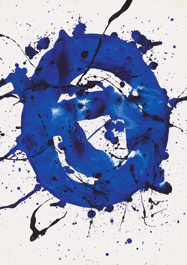 Auf diesem Bild ist das folgende Kunstwerk zu sehen: Sam Francis. Blue Ball. 1970.