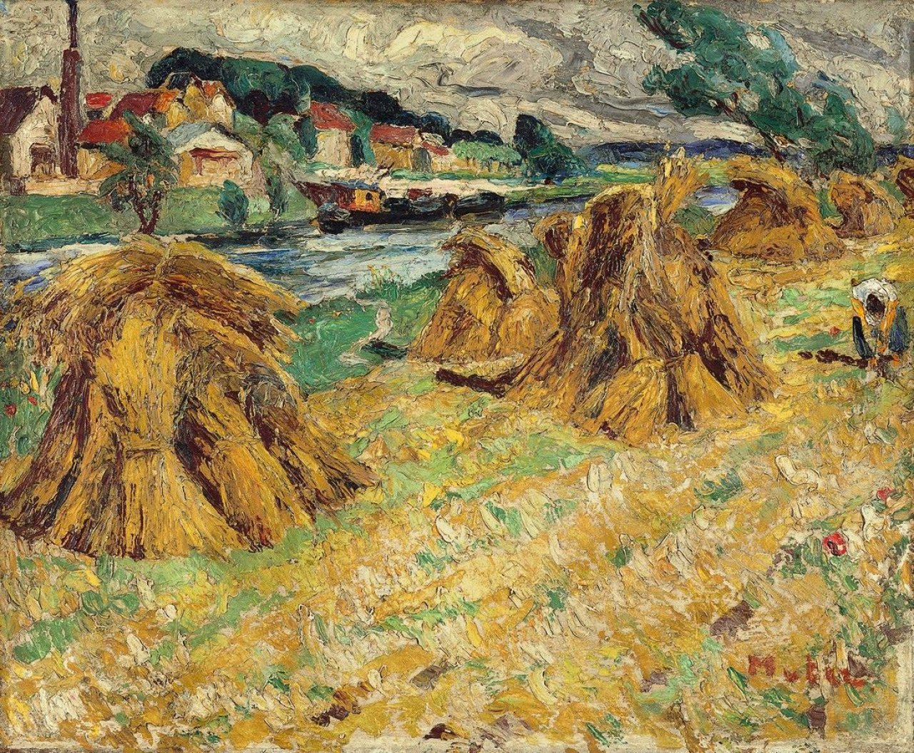 This picture shows the following artwork: Mela Muter. Le Blé Masse.