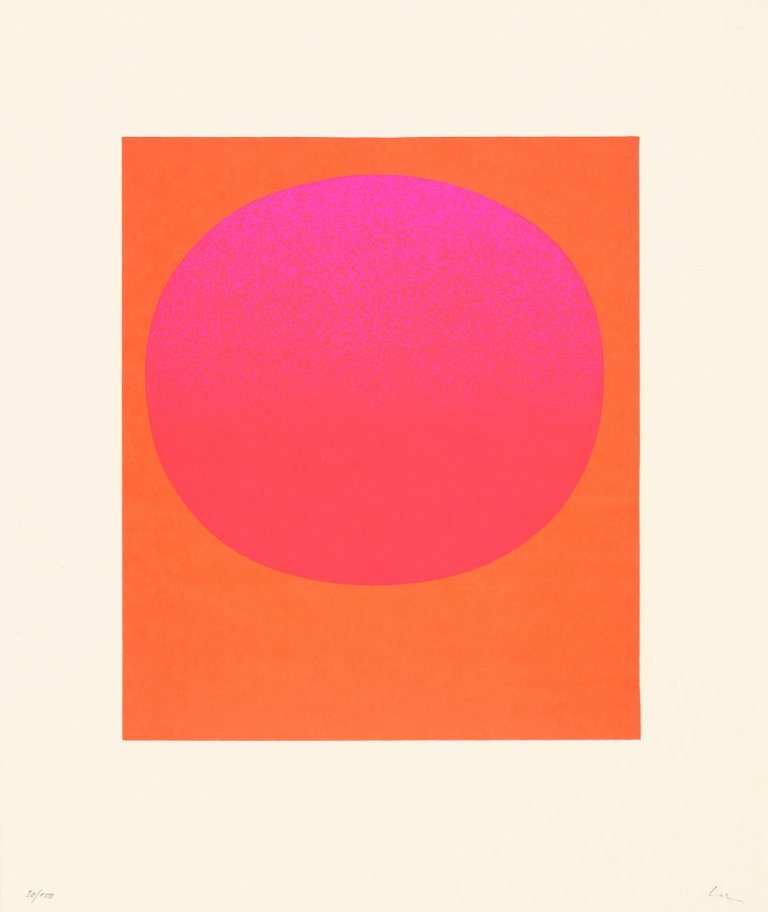 Auf diesem Bild ist das folgende Kunstwerk zu sehen: Rupprecht Geiger. Ohne Titel. 1968.