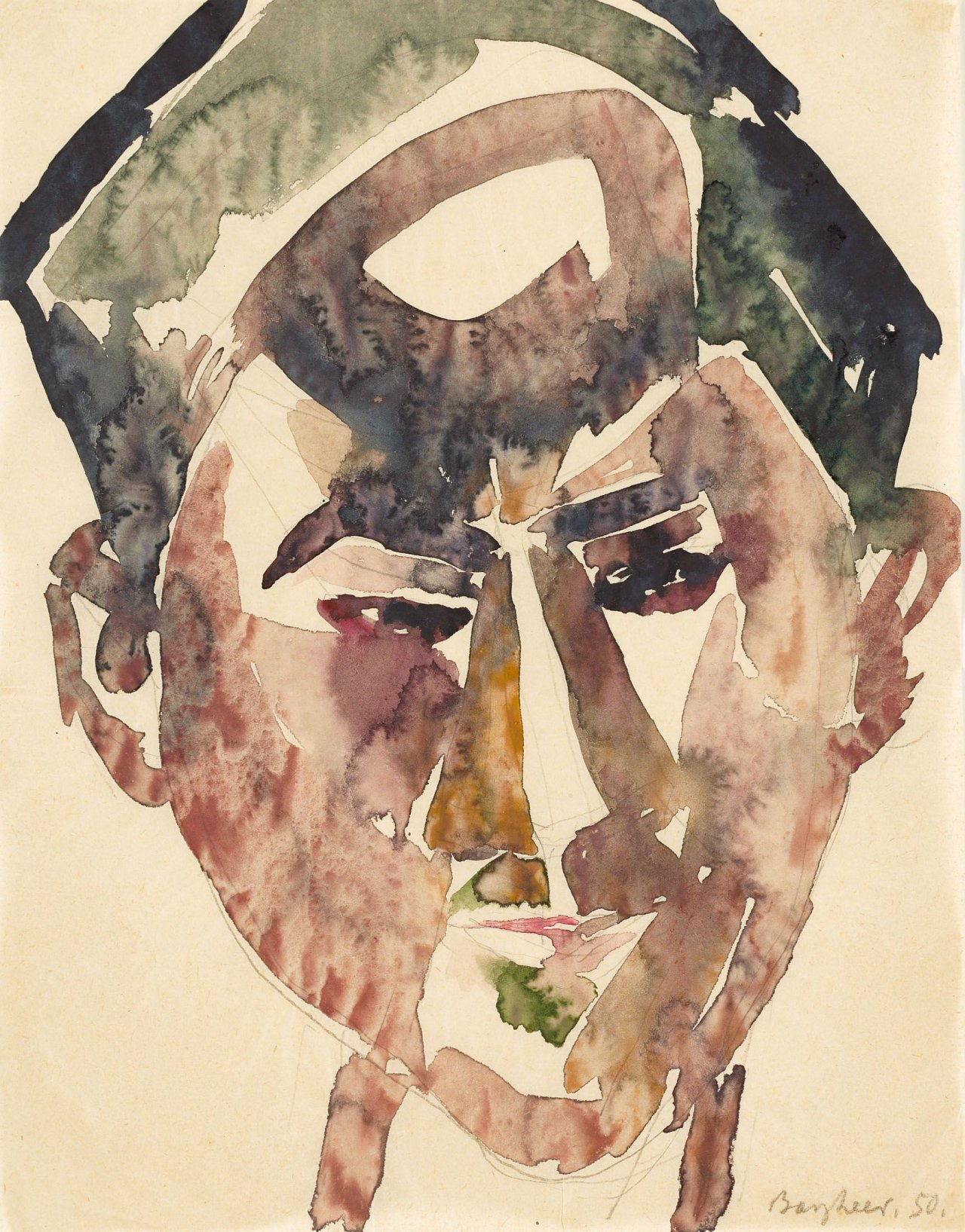 Auf diesem Bild ist das folgende Kunstwerk zu sehen: Eduard Bargheer. „Süditaliener“. 1950.