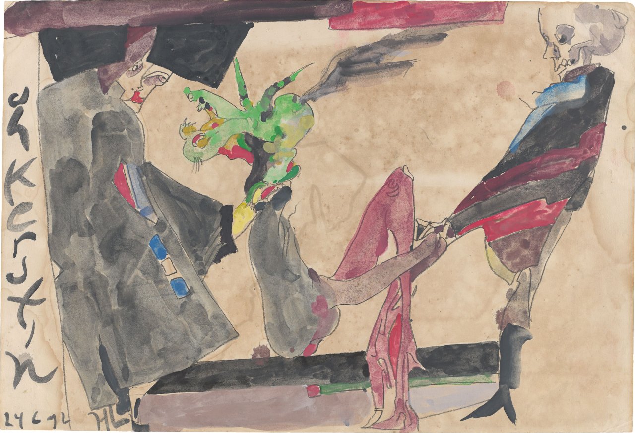 Auf diesem Bild ist das folgende Kunstwerk zu sehen: Horst Janssen. Ohne Titel (für Kerstin). 1992.