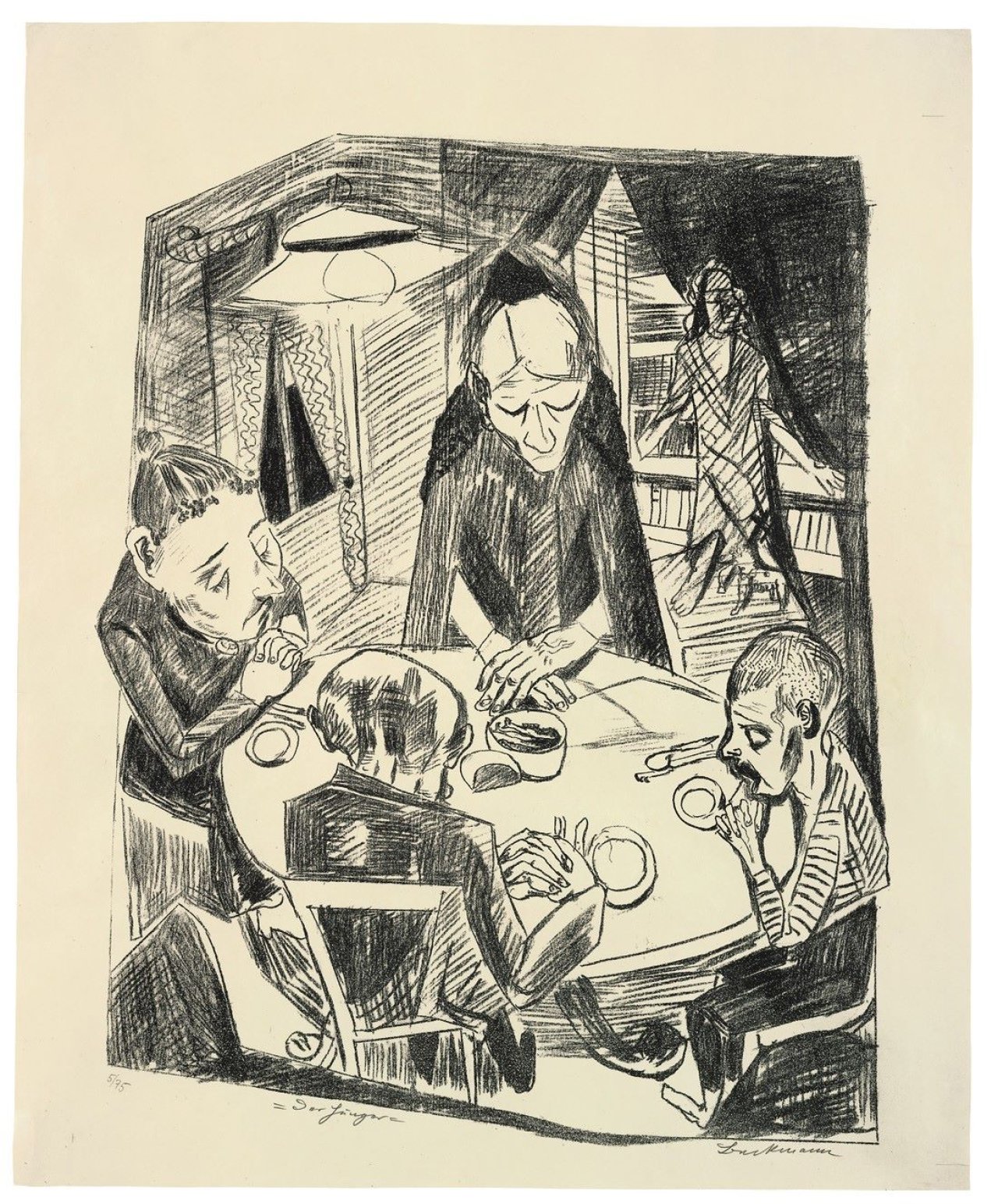Auf diesem Bild ist das folgende Kunstwerk zu sehen: Max Beckmann. „Der Hunger“. 1919.